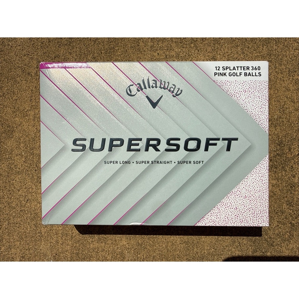 Callaway Golf 2023 SuperSoft Splatter Golf Balls 12-pack, White/pink